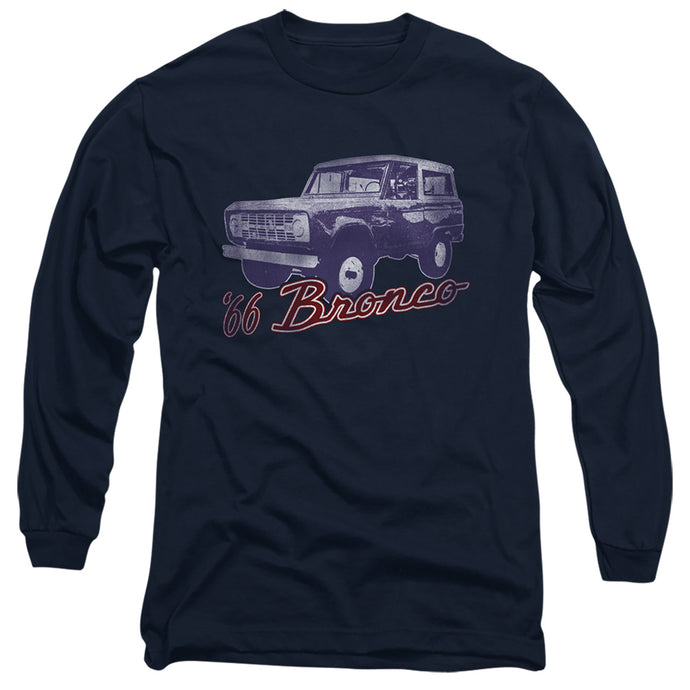 Ford Bronco 66 Bronco Classic Mens Long Sleeve Shirt Navy