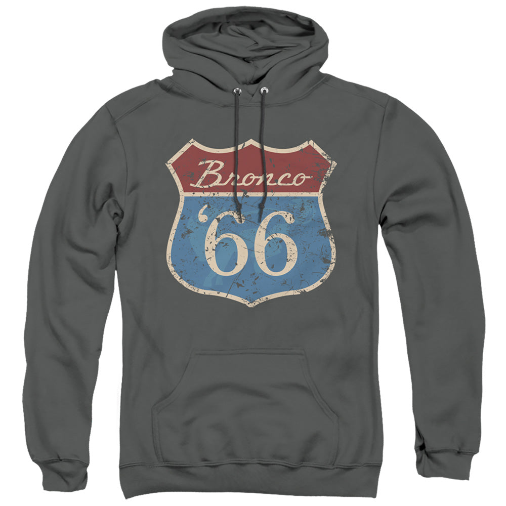 Ford Bronco Route 66 Bronco Mens Hoodie Charcoal