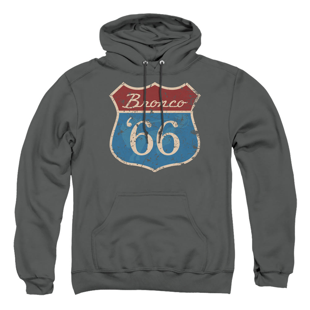 Ford Bronco Route 66 Bronco Mens Hoodie Charcoal