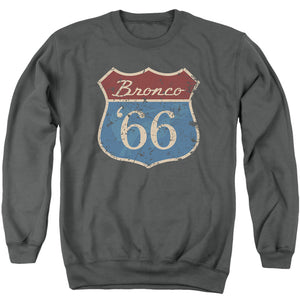 Ford Bronco Route 66 Bronco Mens Crewneck Sweatshirt Charcoal