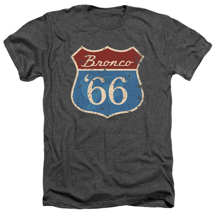 Ford Bronco Route 66 Bronco Heather Mens T Shirt Charcoal