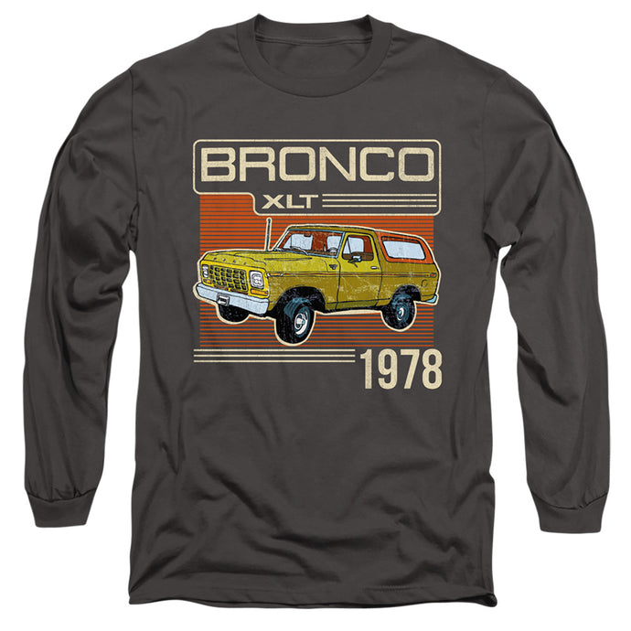 Ford Bronco Bronco 1978 Mens Long Sleeve Shirt Charcoal