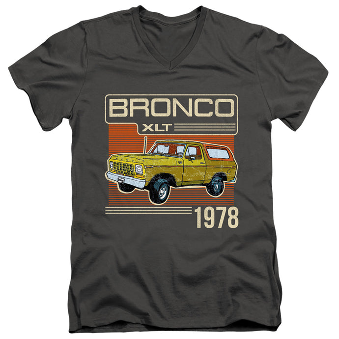 Ford Bronco Bronco 1978 Mens Slim Fit V-Neck T Shirt Charcoal