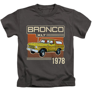 Ford Bronco Bronco 1978 Juvenile Kids Youth T Shirt Charcoal