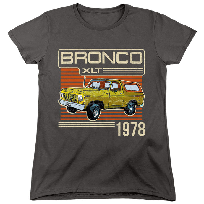 Ford Bronco Bronco 1978 Womens T Shirt Charcoal