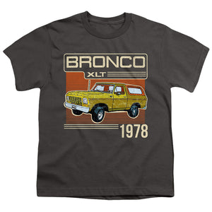 Ford Bronco Bronco 1978 Kids Youth T Shirt Charcoal