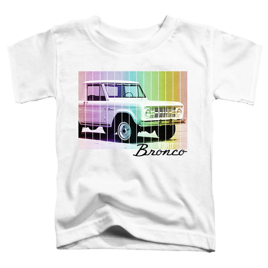 Ford Bronco Retro Rainbow Toddler Kids Youth T Shirt White