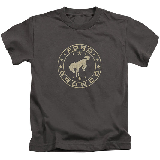 Ford Bronco Vintage Star Bronco Juvenile Kids Youth T Shirt Charcoal