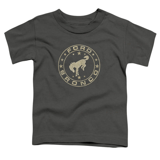 Ford Bronco Vintage Star Bronco Toddler Kids Youth T Shirt Charcoal