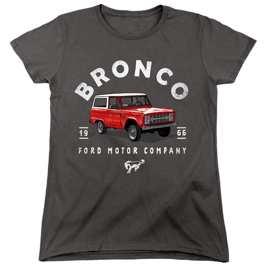 Ford Bronco Bronco Illustrated Womens T Shirt Charcoal