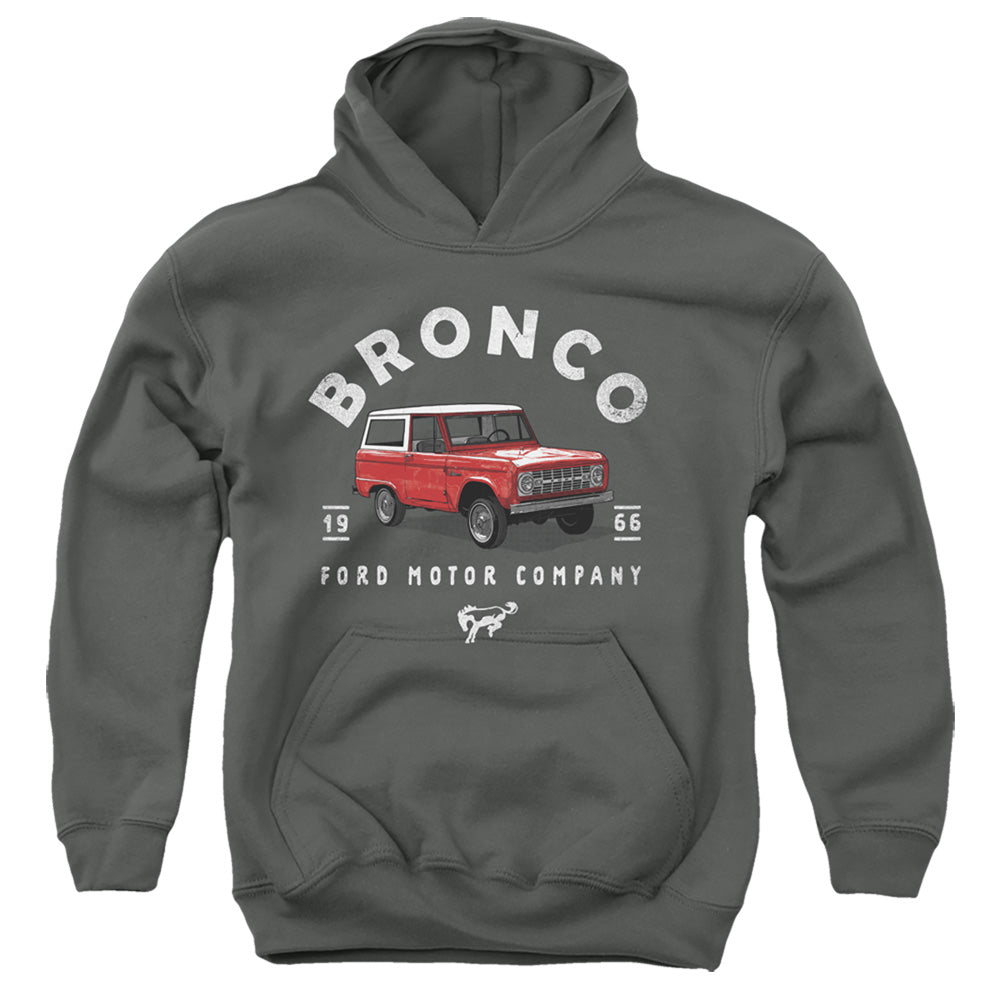 Ford Bronco Bronco Illustrated Kids Youth Hoodie Charcoal