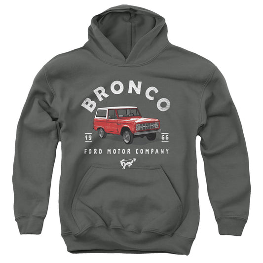 Ford Bronco Bronco Illustrated Kids Youth Hoodie Charcoal