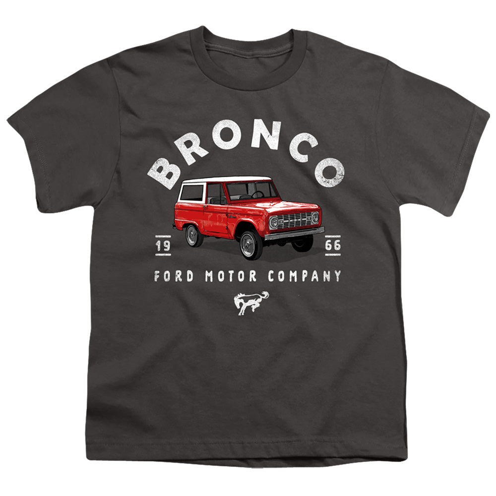 Ford Bronco Bronco Illustrated Kids Youth T Shirt Charcoal