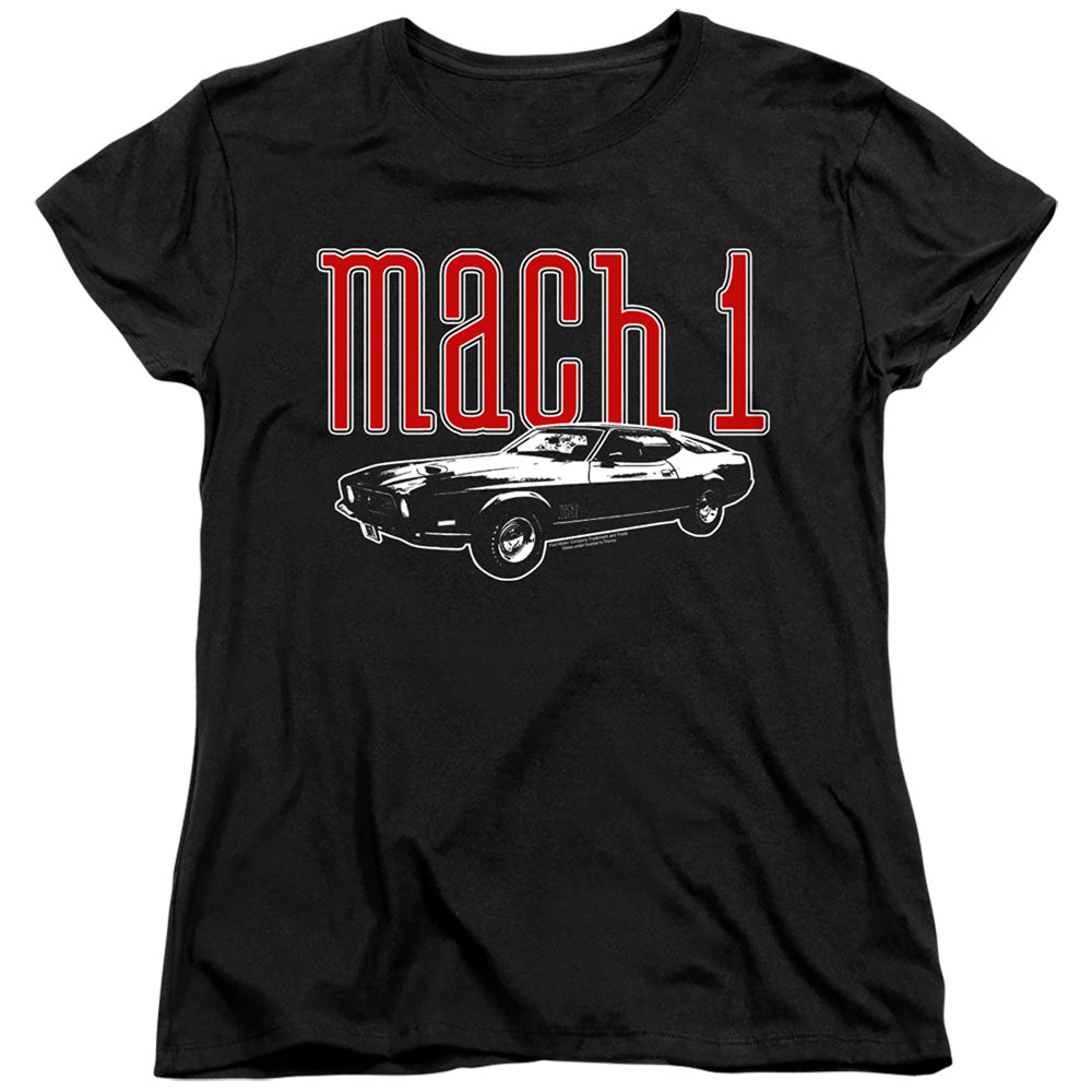 Ford Mustang Mach 1 Womens T Shirt Black