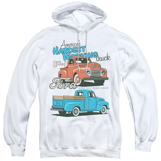 Ford Trucks Hardest Working Mens Hoodie White