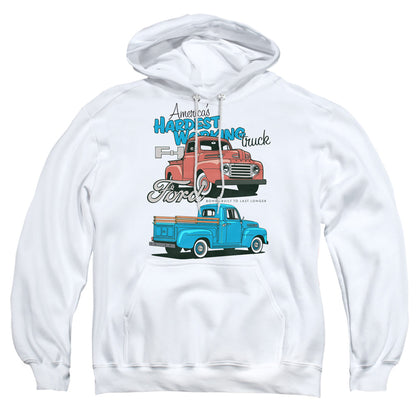 Ford Trucks Hardest Working Mens Hoodie White