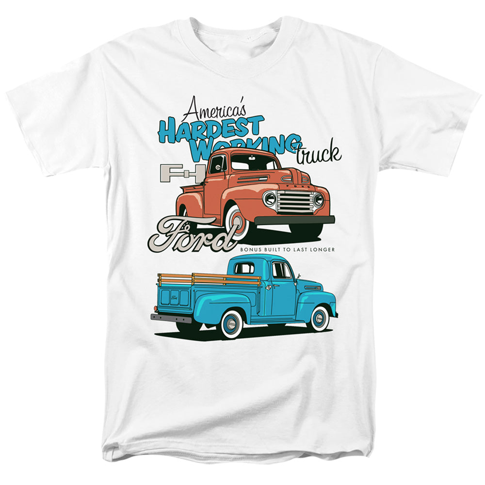 Ford Trucks Hardest Working Mens T Shirt White