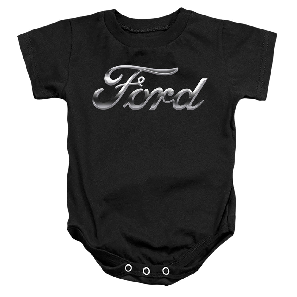 Ford Chrome Ford Logo Infant Baby Snapsuit Black (6 Mo)