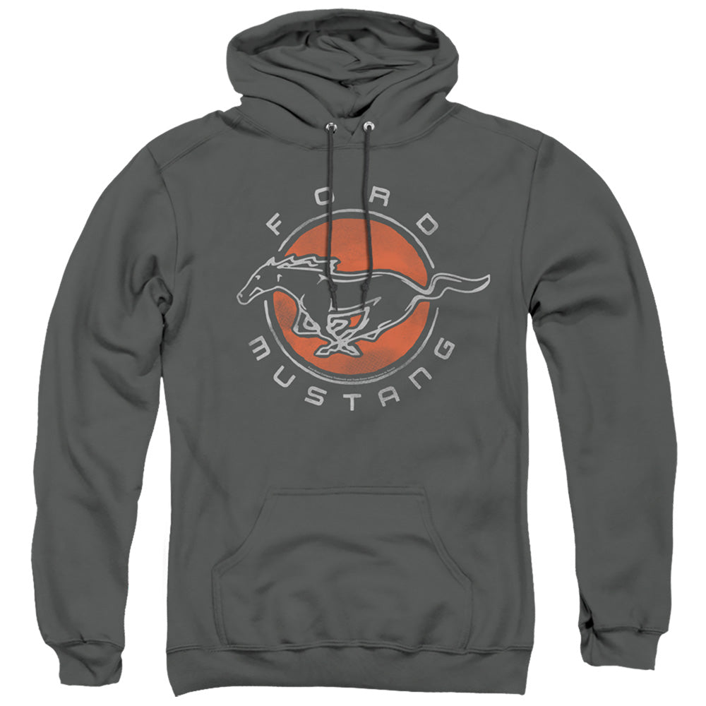 Ford Mustang Mustang Circle Mens Hoodie Charcoal