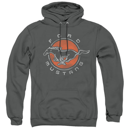 Ford Mustang Mustang Circle Mens Hoodie Charcoal