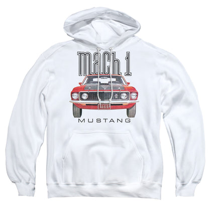 Ford Mustang 69 Mach 1 Mens Hoodie White