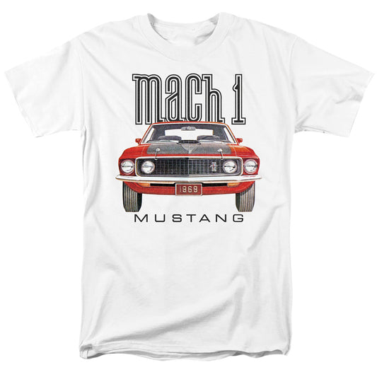 Ford Mustang 69 Mach 1 Mens T Shirt White