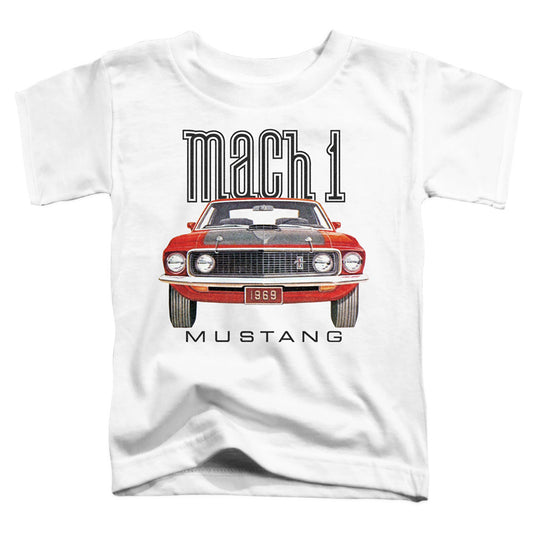 Ford Mustang 69 Mach 1 Toddler Kids Youth T Shirt White