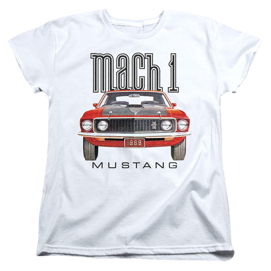 Ford Mustang 69 Mach 1 Womens T Shirt White