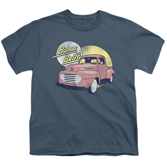 Ford Trucks 1950 F1 Bonus Built Kids Youth T Shirt Slate