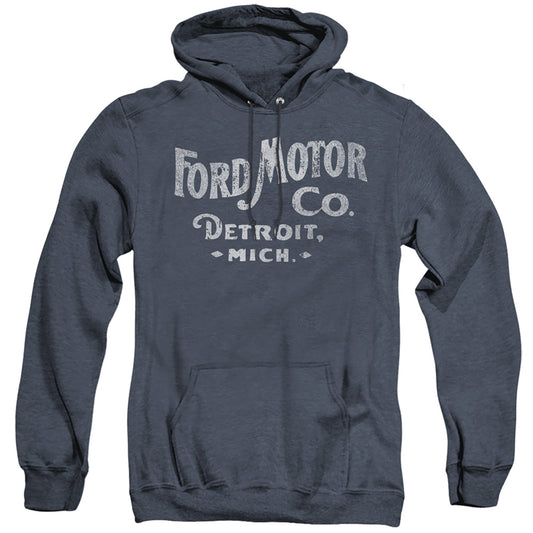 Ford Motor Co Mens Heather Hoodie Navy Officially Licensed