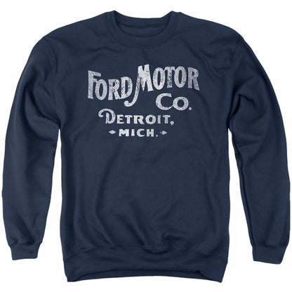 Ford Motor Co Mens Crewneck Sweatshirt Navy