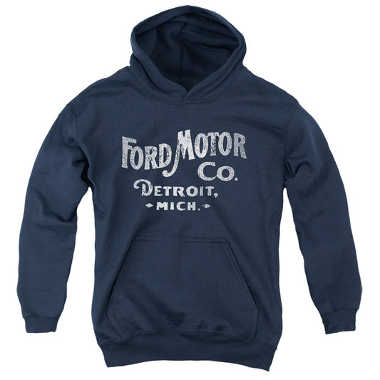 Ford Motor Co Kids Youth Hoodie Navy