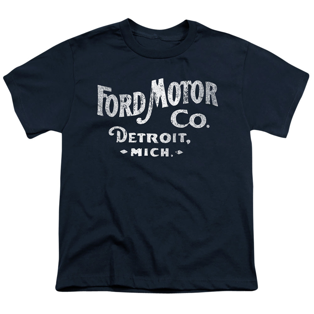 Ford Motor Co Kids Youth T Shirt Navy