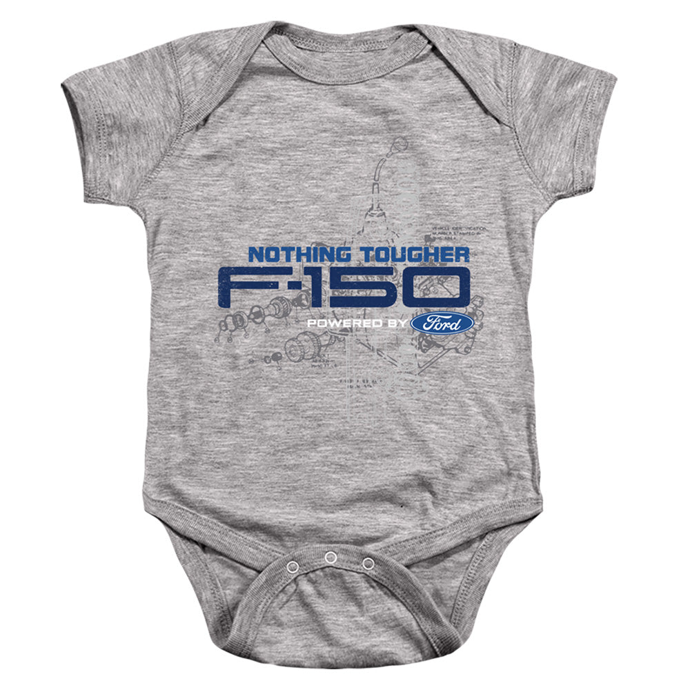 Ford Trucks Engine Schematic Infant Baby Snapsuit Athletic Heather (24 Mo)