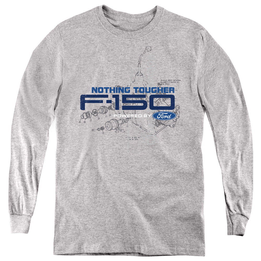 Ford Trucks Engine Schematic Youth Long Sleeve Athletic Heather