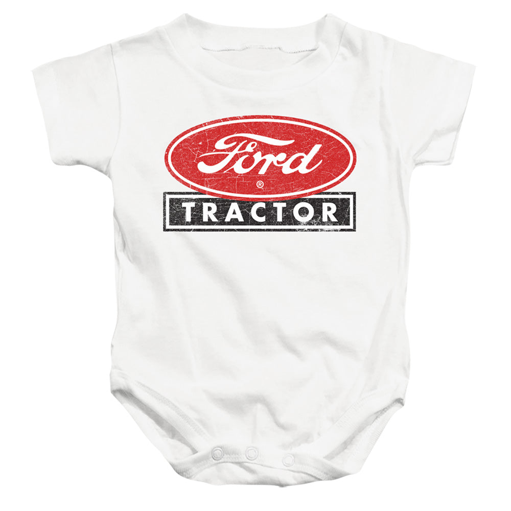 Ford Ford Tractor Infant Baby Snapsuit White