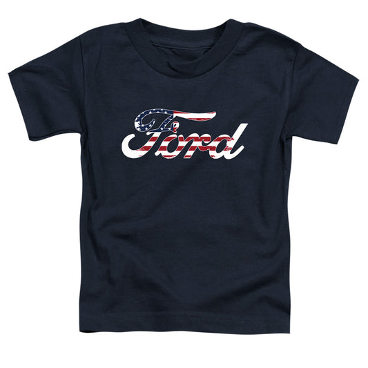 Ford Flag Logo Toddler Kids Youth T Shirt Navy