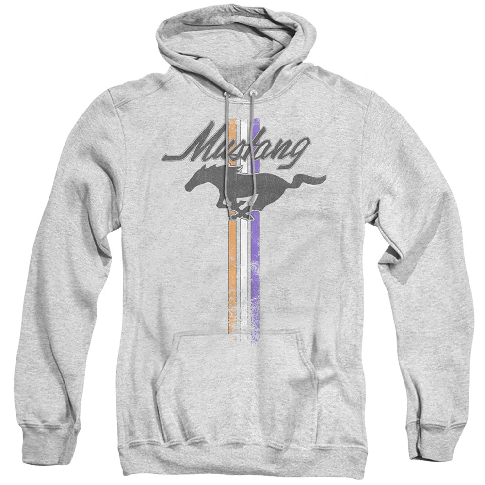 Ford Mustang Mustang Stripes Mens Hoodie Athletic Heather