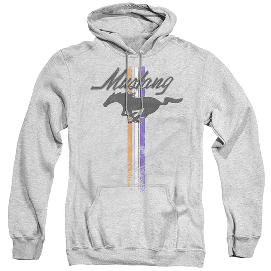 Ford Mustang Mustang Stripes Mens Hoodie Athletic Heather