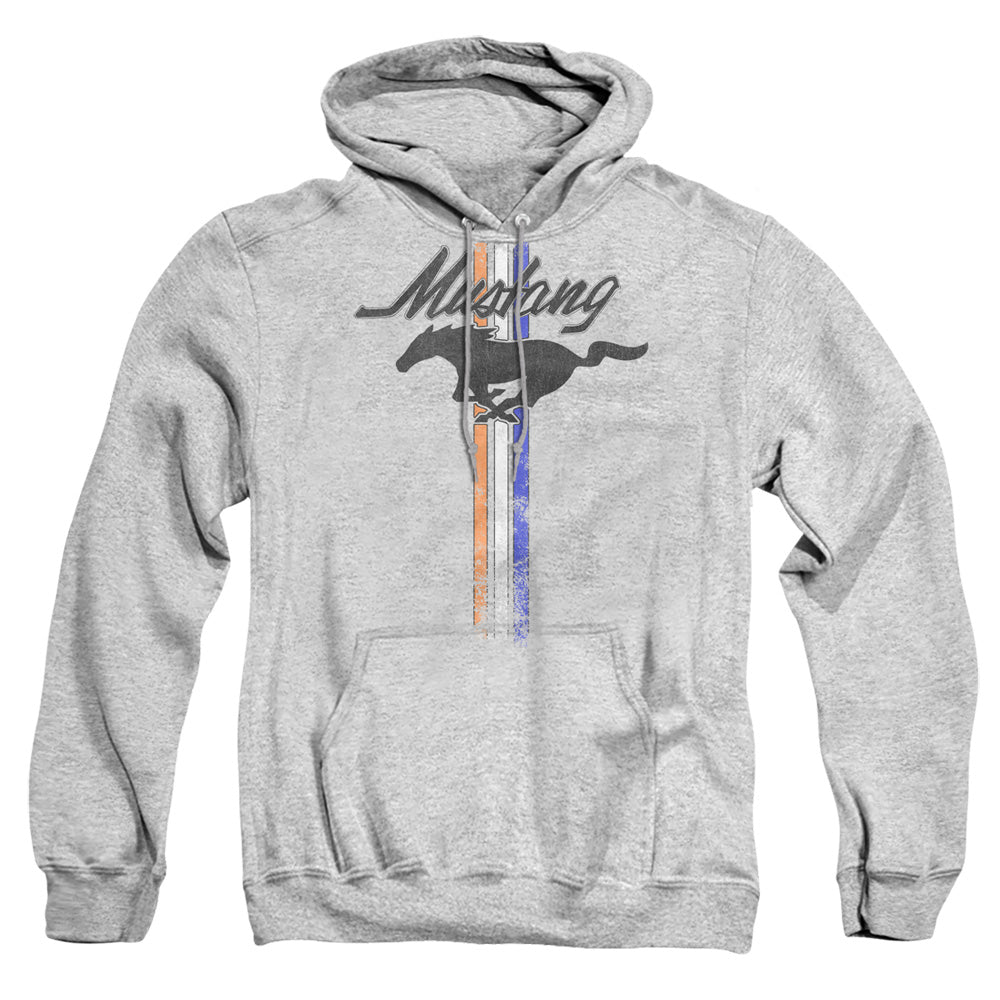 Ford Mustang Mustang Stripes Mens Hoodie Athletic Heather