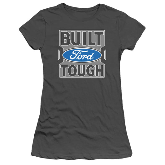 Ford Trucks Built Ford Tough Junior Sheer Cap Sleeve Womens T Shirt Charcoal