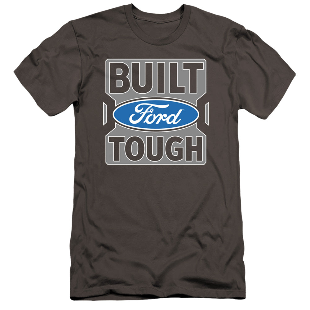 Ford Trucks Built Ford Tough Premium Bella Canvas Slim Fit Mens T Shirt Charcoal