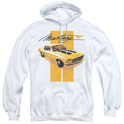 Ford Mustang Stang Stripes Mens Hoodie White