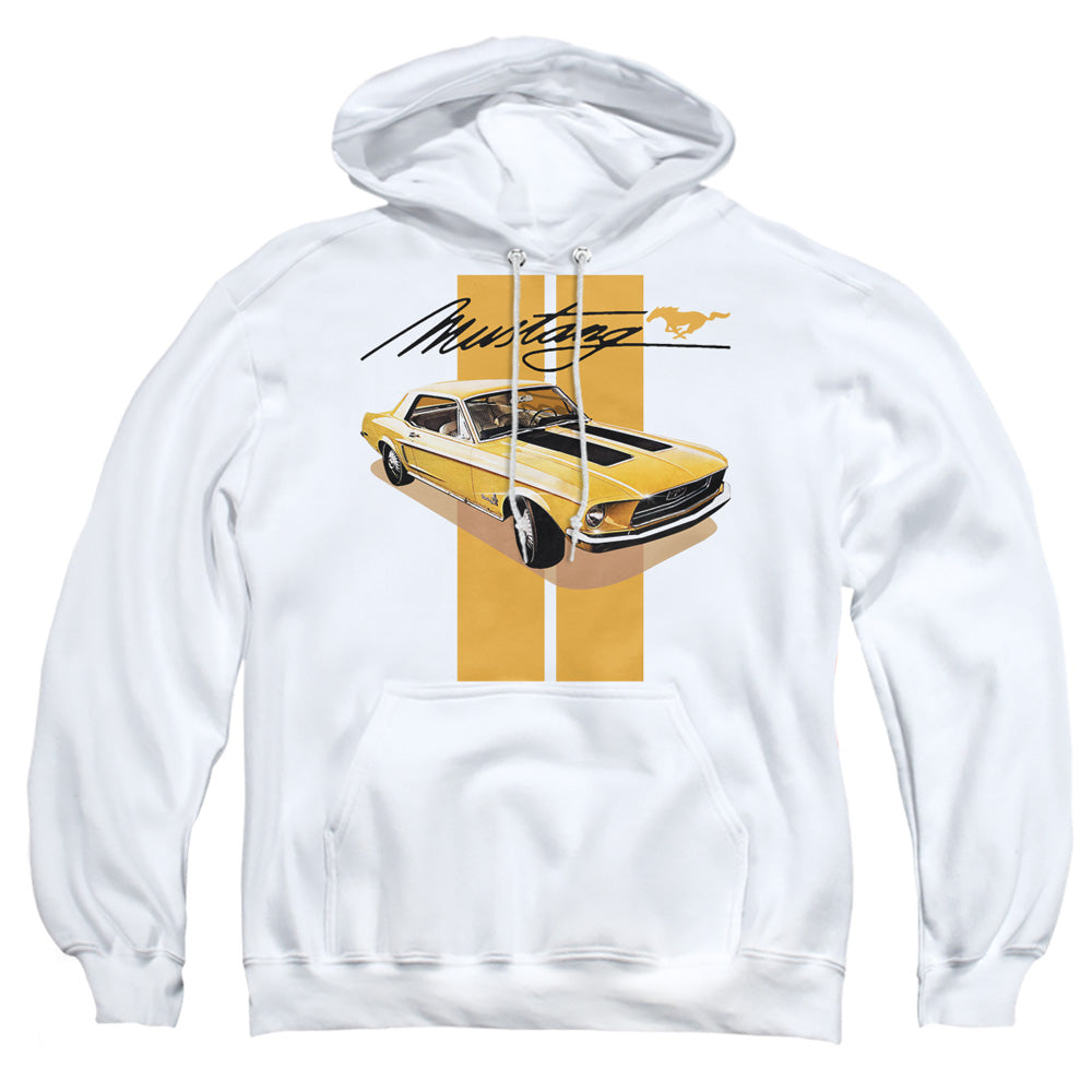 Ford Mustang Stang Stripes Mens Hoodie White