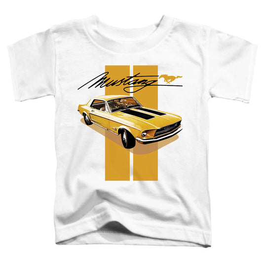 Ford Mustang Stang Stripes Toddler Kids Youth T Shirt White