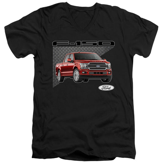 Ford Trucks F 150 Mens Slim Fit V-Neck T Shirt Black