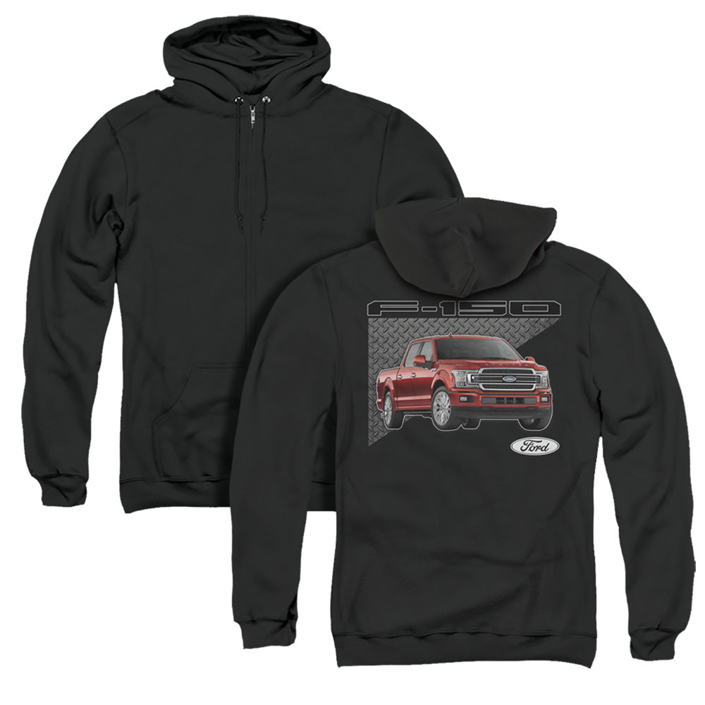 Ford Trucks F 150 (Front Back Print) Adult Zipper Hoodie Black