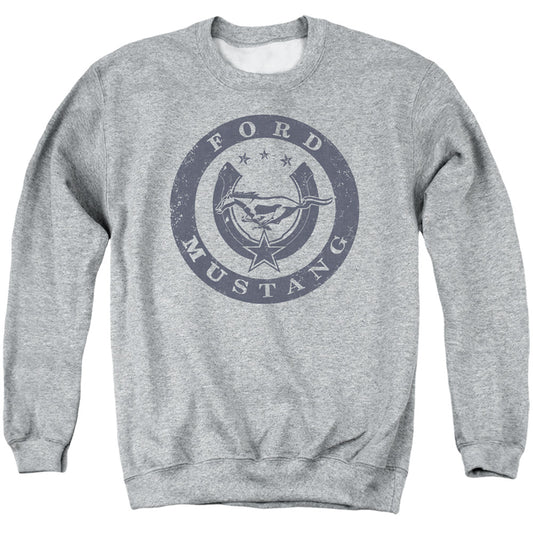 Ford Mustang Lucky Ford Mustang Mens Crewneck Sweatshirt Athletic Heather