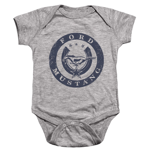 Ford Mustang Lucky Ford Mustang Infant Baby Snapsuit Athletic Heather