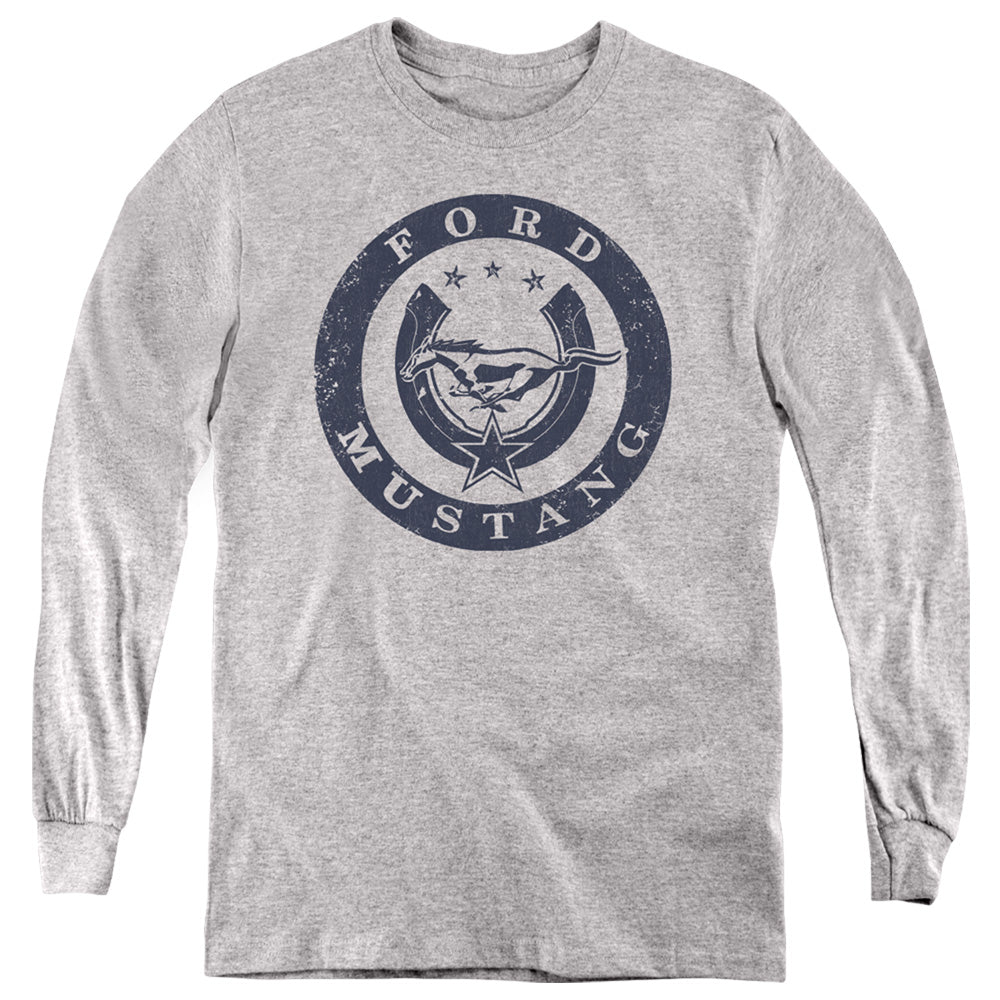 Ford Mustang Lucky Ford Mustang Youth Long Sleeve Athletic Heather